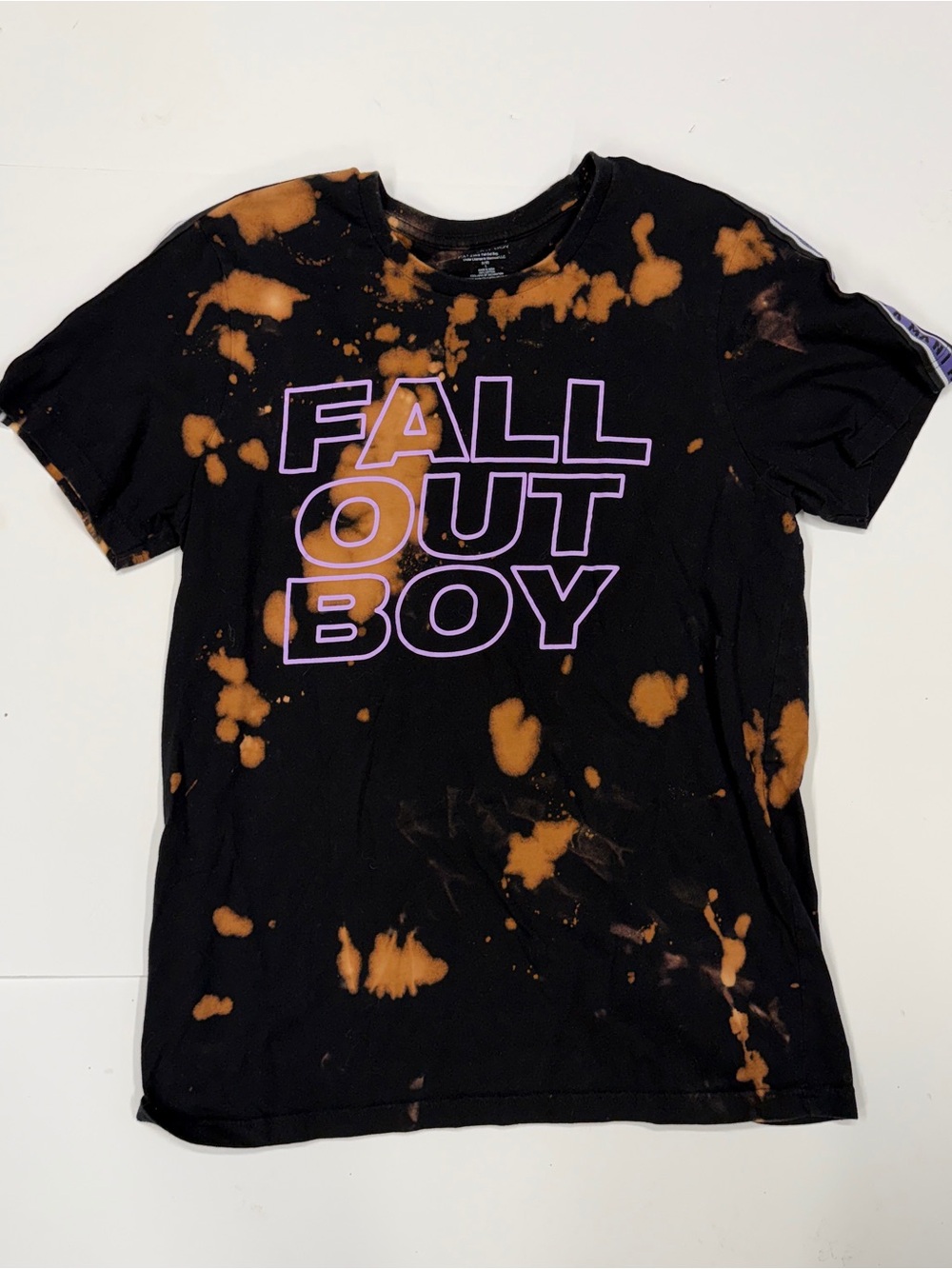 Fall Out Boy Kids' Black Tie-Dye Graphic Tee